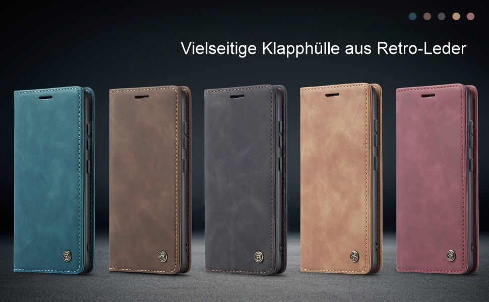 Caseme Samsung Galaxy Handyhlle  Leder Case mit Kartenfach - Mycote, 8,84